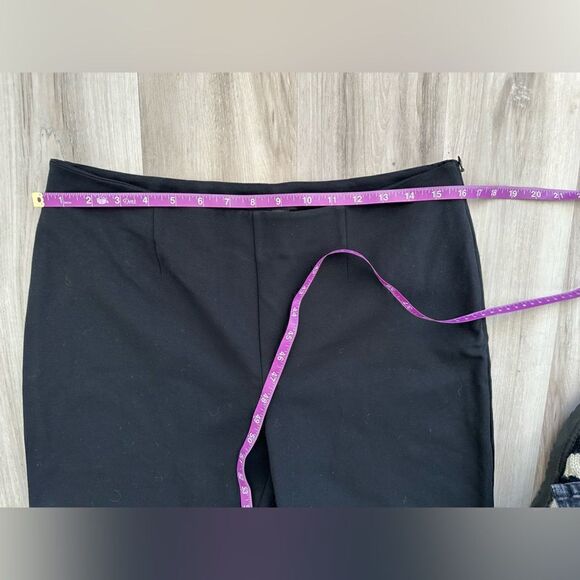 Ellen Tracy wide leg zip up stretch slacks  black - Picture 3 of 10
